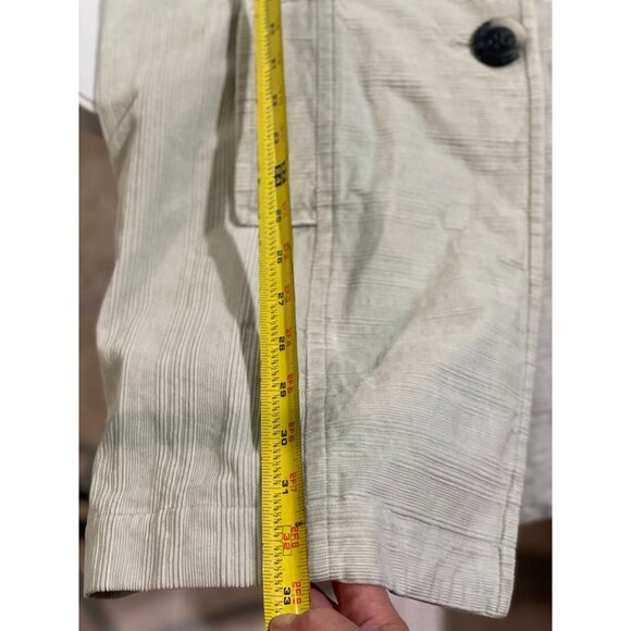 J. Jill Womens Light Green Corduroy Blend Coat Large With Button Details - Picture 14 of 16